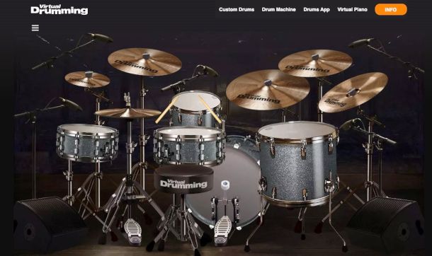 interfaccia online Virtual Drumming