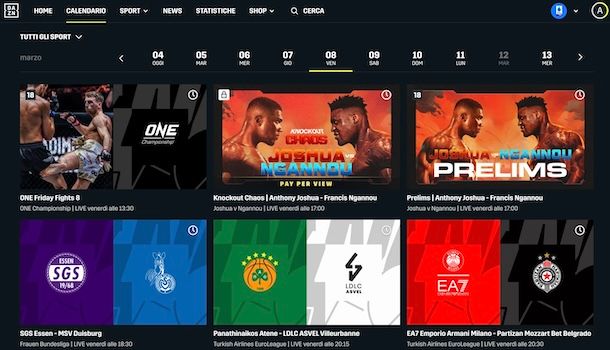 DAZN pay per view
