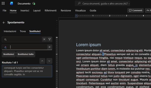 Come eliminare doppi spazi tra parole su Word