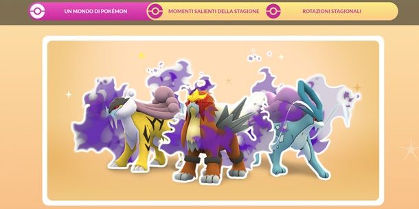 Pokémon Ombra leggendari dell'app Pokémon GO