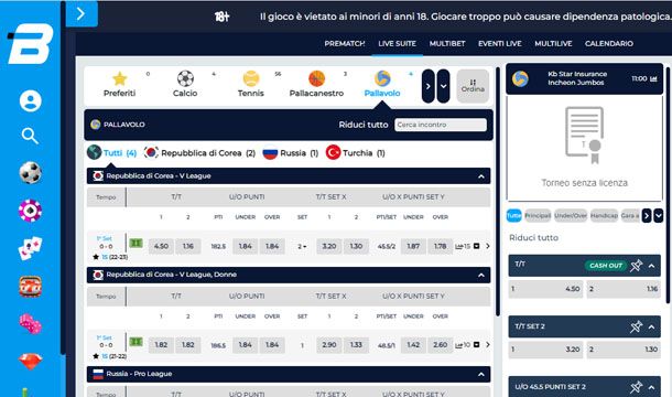 Scommesse live Betnero