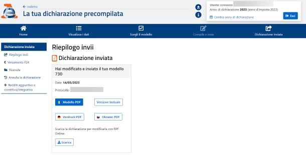 Come scaricare modello 730 precompilato 2023 da PC