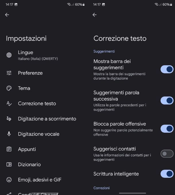 gboard correttore