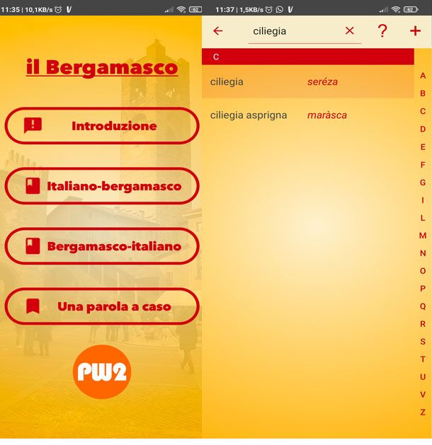 App per tradurre il bergamasco