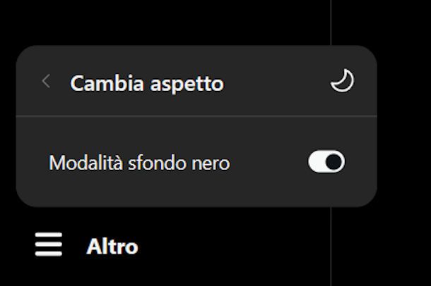 Cambiare sfondo nero Instagram da PC 