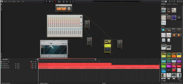 interfaccia Audiotool 