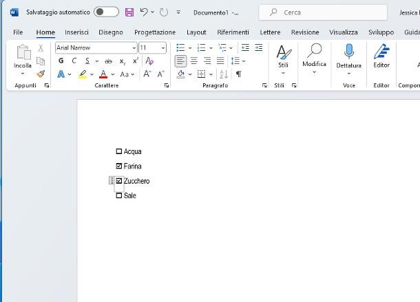 Come inserire caselle di spunta in Word: elementi di controllo