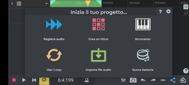 schermata gestione tracce app nTrack