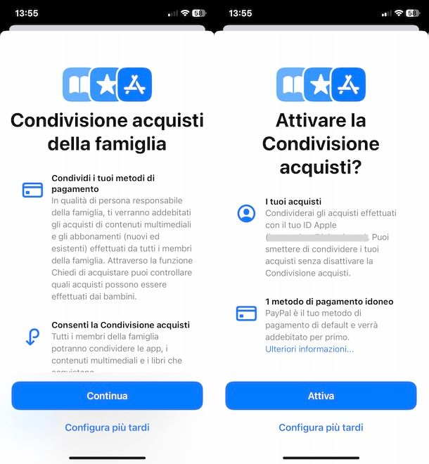 Condivisione acquisti In famiglia