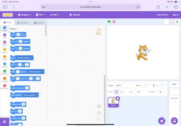 Scratch su iPad