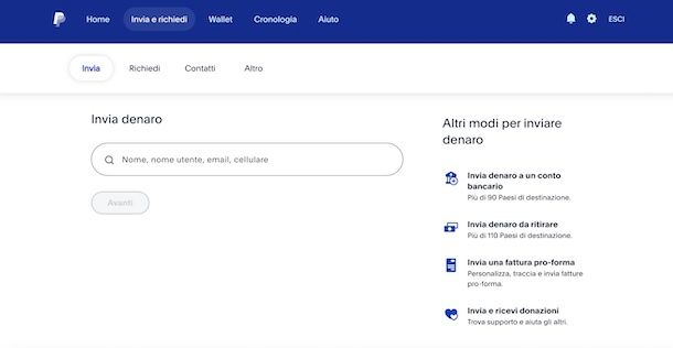 Pagare altri utenti su PayPal