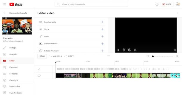 Modificare video su YouTube