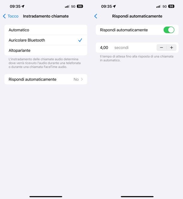 Risposta automatica iOS