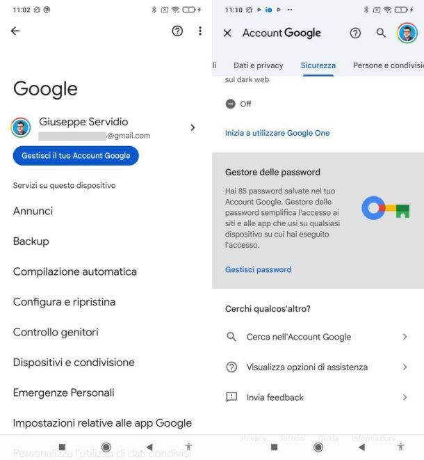 Gestore password Android