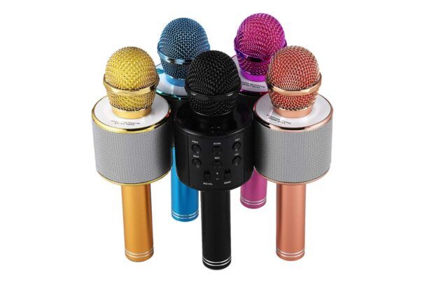 Set Di 2 Microfoni Wireless Professionali UHF Per Karaoke - Con Ricevitore, Connettività Bluetooth E USB, Dinamici