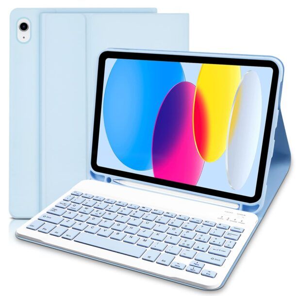 Earto Tastiera iPad 10 Generazione 10.9 2022 Cover con Tastiera per