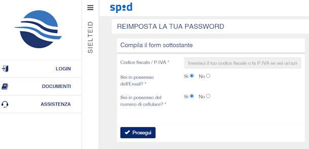 Recupero SPID Sielte