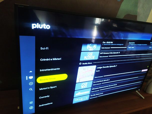 Pluto TV su Smart TV