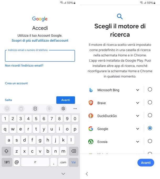 Accesso Google