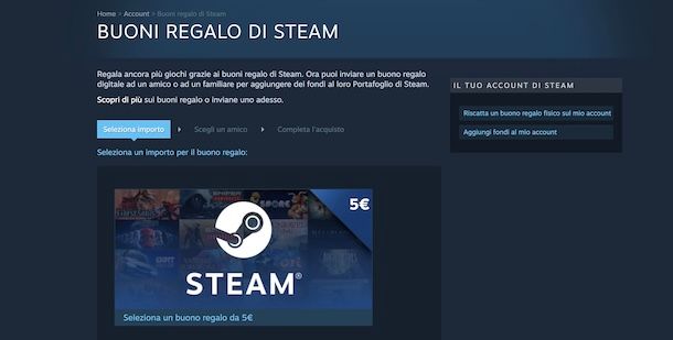 Buoni regalo Steam