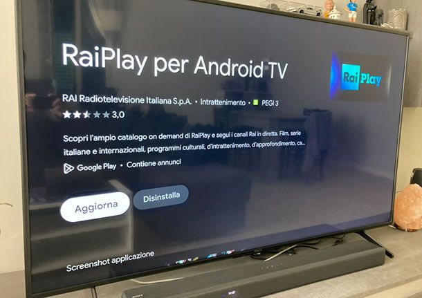 Come aggiornare RaiPlay su Smart TV Sony Bravia