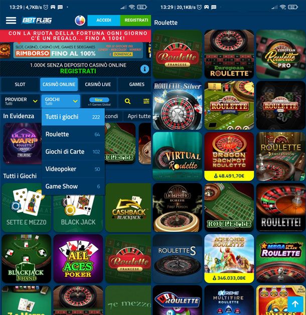 App Casinò BetFlag