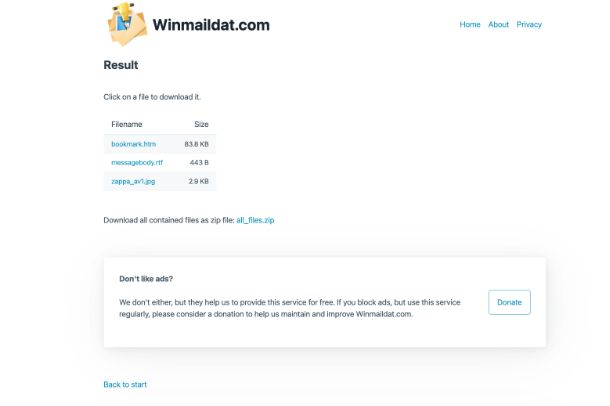 Come aprire file DAT Winmail online