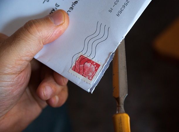 Lettera ricevuta dal postino