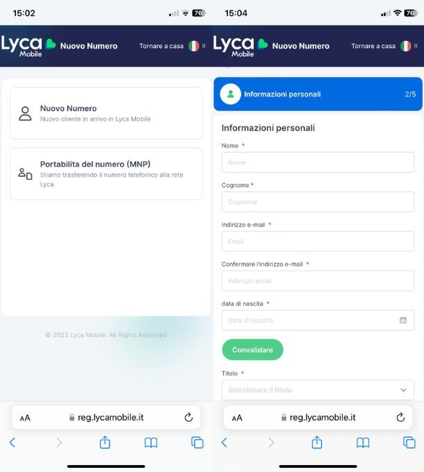 Attivare SIM Lycamobile online