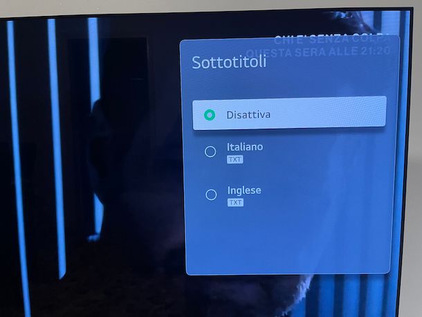 Sottotitoli TV LG