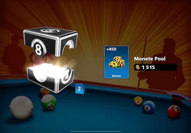 Aprire casse su 8 Ball Pool