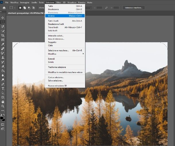 Selezione Inversa Photoshop