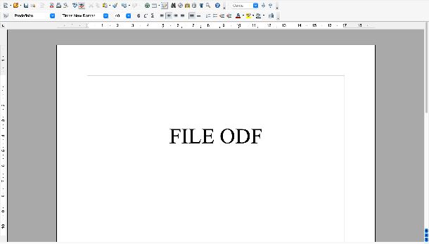 Informazioni preliminari sui file odf