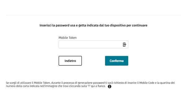 Richiesta Mobile Token UniCredit