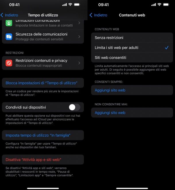 Tempo di utilizzo iPhone