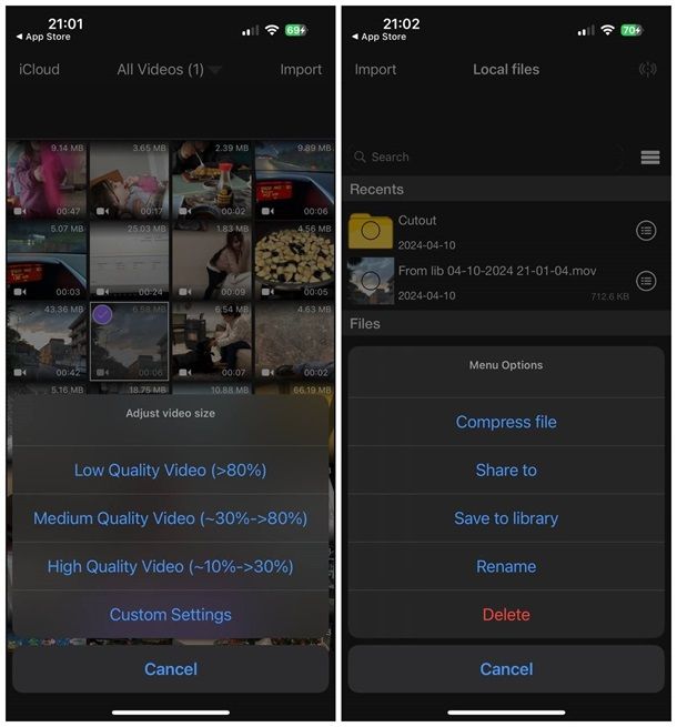 Come comprimere un video su iPhone