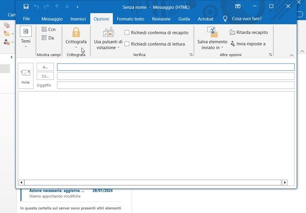 outlook crittografia