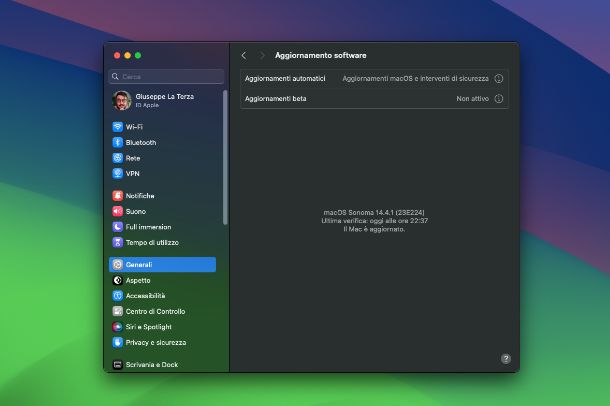 Aggiornare sistema operativo e programmi