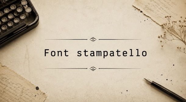 Font stampatello