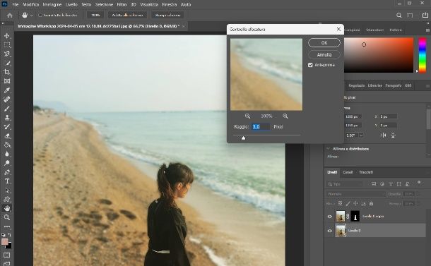 Controllo Sfocatura Photoshop
