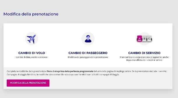 Come cambiare volo Wizzair online