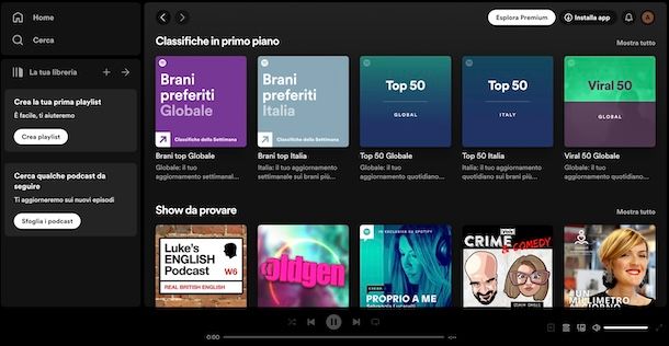 Usare Spotify gratis