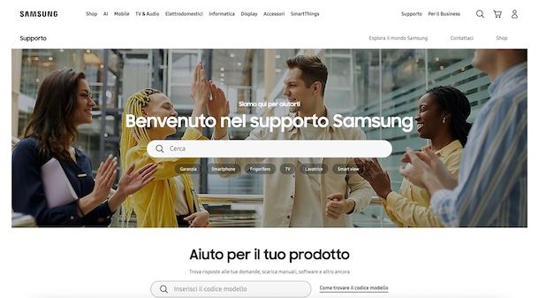 Supporto Samsung