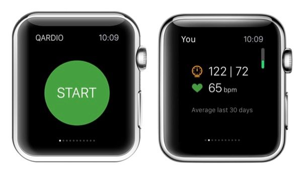 Misurare pressione arteriosa con Apple Watch e app Qardio