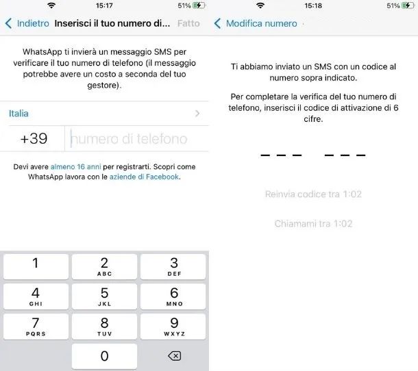 Accedere a WhatsApp iPhone