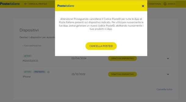 Come abilitare PosteID su nuovo dispositivo