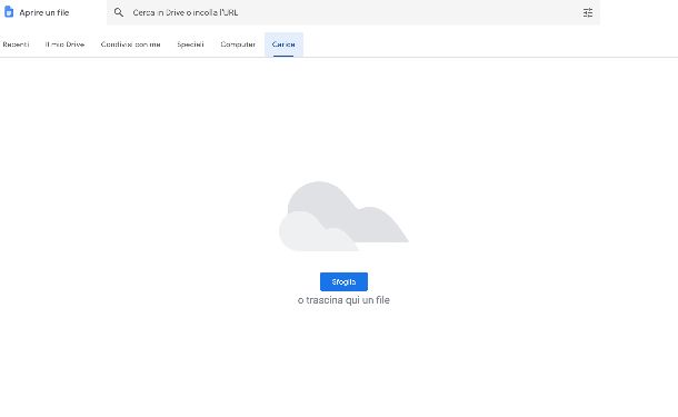 Come aprire file ODF su Google Documenti