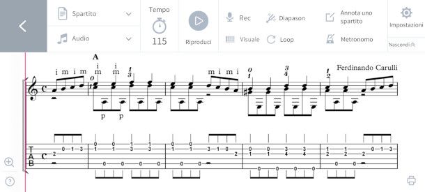 lettore spartiti app Tomplay