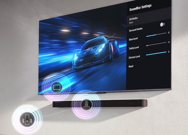 Tv Hisense con soundbar