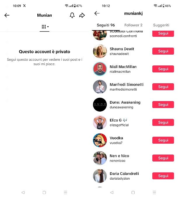 Come vedere i seguiti privati su TikTok